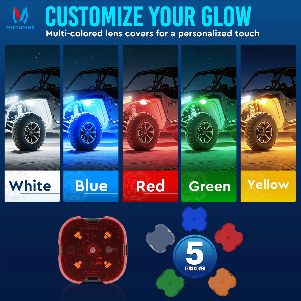 Mictuning C6 Rock 4POD 8POD Kit 1000LM Bright Multifunctional