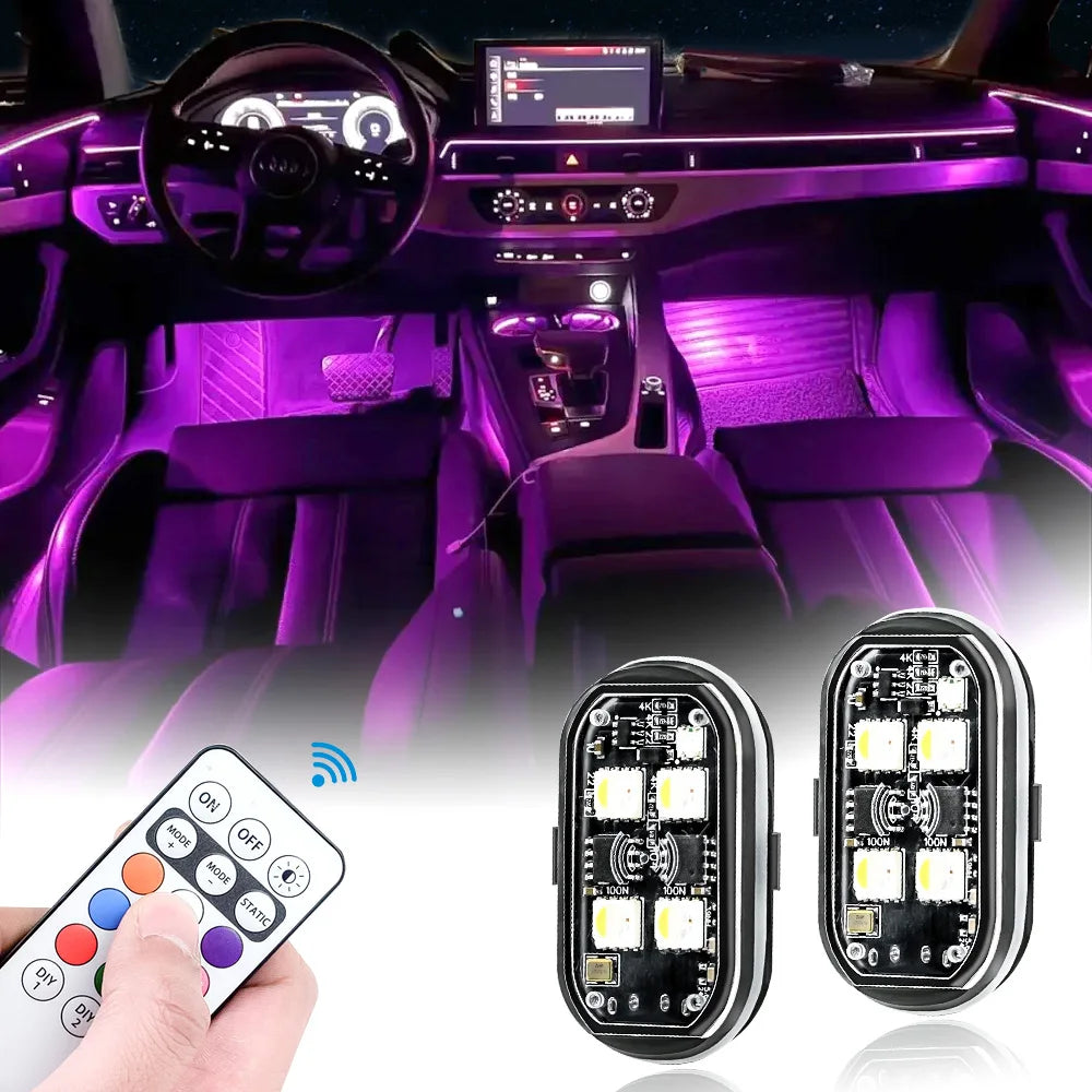 For Motorcycle 6X Atmospher Wireless Strobe Colors Warning