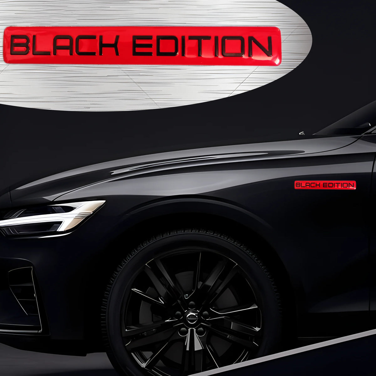 Black Edition Sticker Suitable Fender Rear Door Bumper Metal
