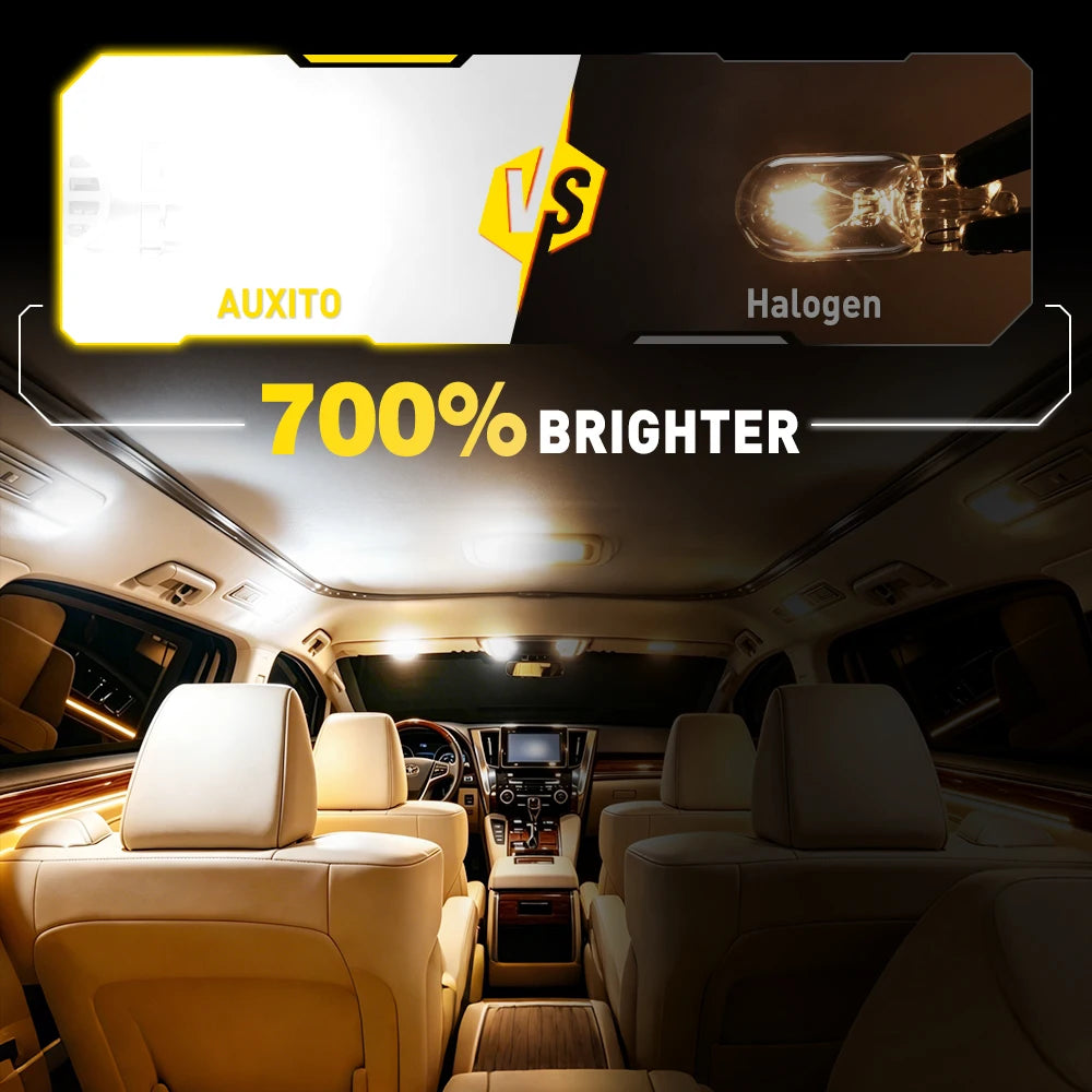 Auxito 2PCS Canbus No Error T10 W5W Bulb Interior