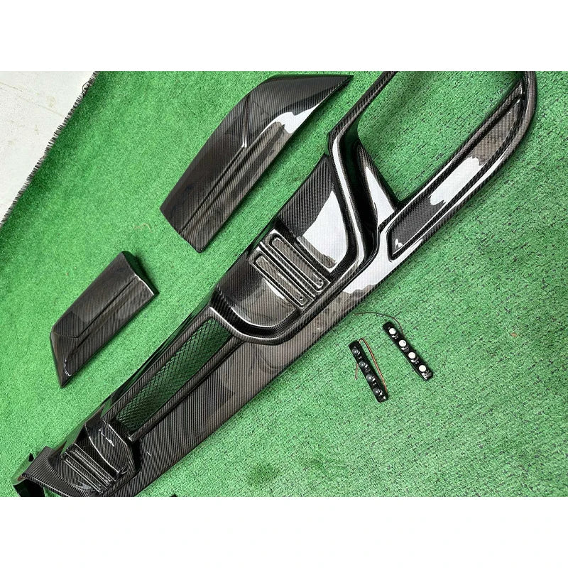For BMW X6M F96 2019+ Carbon Fiber Back Lip Rear Bumper Diffuser