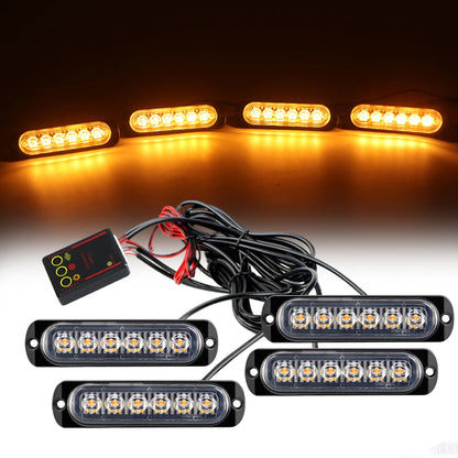 Front Grille Lighting 12V Emergency Strobe Warning Fireman Flash