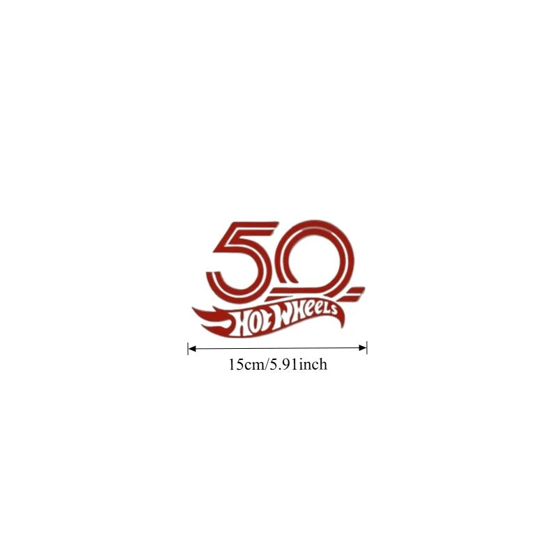 50TH Anniversary Hoe Fire Wheel Cartoon Sticker Stay Away