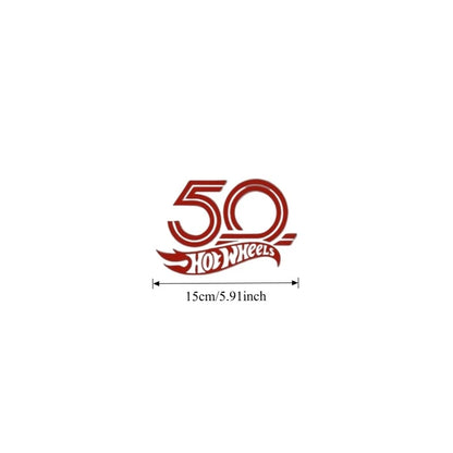 50TH Anniversary Hoe Fire Wheel Cartoon Sticker Stay Away