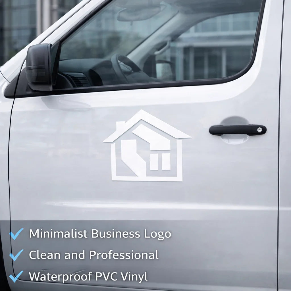 Custom Business Logo Sticker Minimalist Company Decal Window