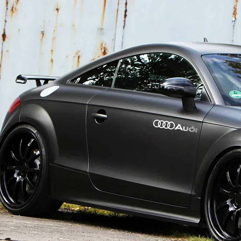 For Audi Sline Rs Quattro Sticker Pvc Body Trunk Window A3 A4 B8