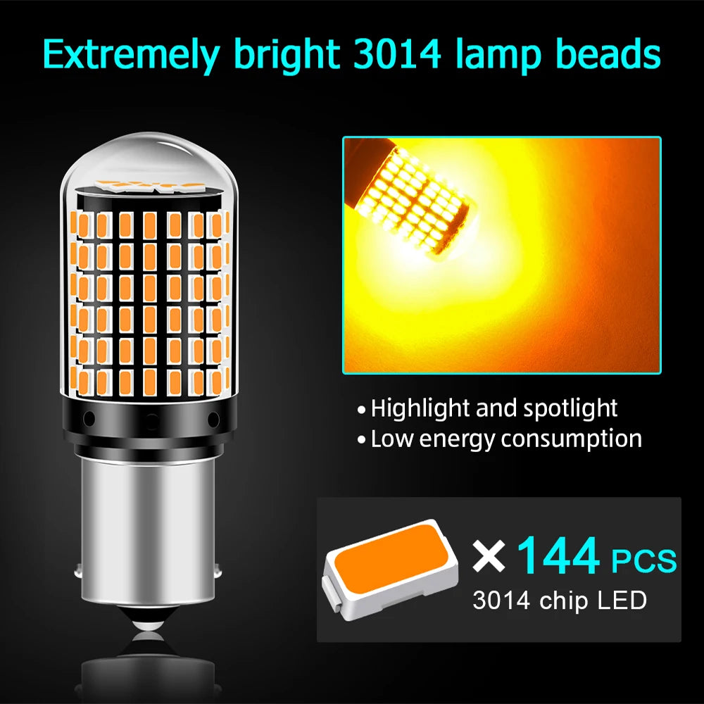 1PCS 1156 ba15s Canbus 3014 144 Smd 1157 bay15d