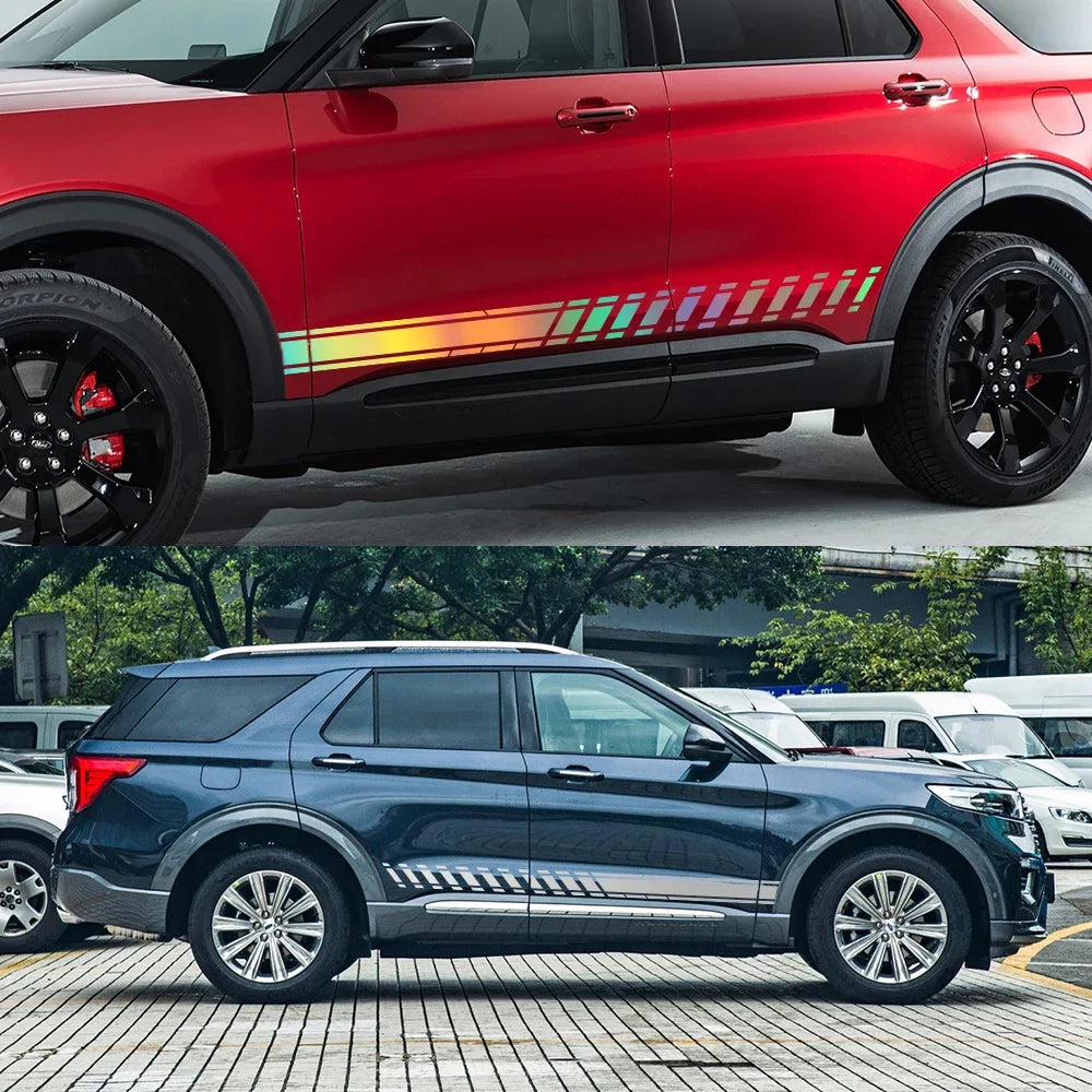 For Ford Explorer 1 2 3 Sport Hybrid SUV Stripes Stickers Door