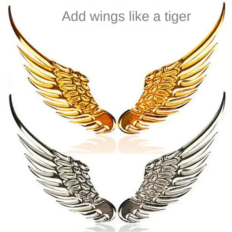 Sticker 3D Stereo Metal Angel Wing Moto Decals Emblem
