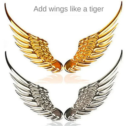 Sticker 3D Stereo Metal Angel Wing Moto Decals Emblem