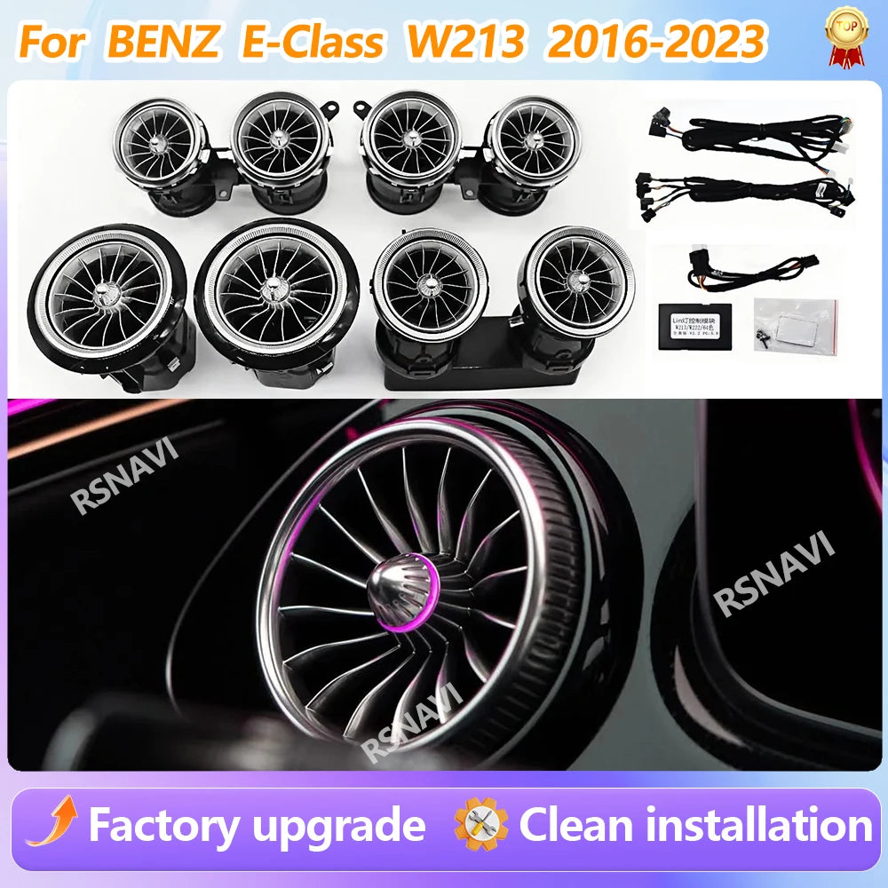 For Benz E-Class W213 2016-2023 64 Colors Air Vents Ambient