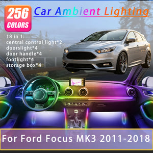 For Ford Focus MK3 2011-2018 Interior Ambient Strips Breathing