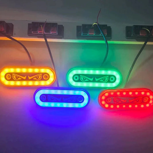 Visibility 12V 24V Side Markers Flashing Constant Modes Trucks
