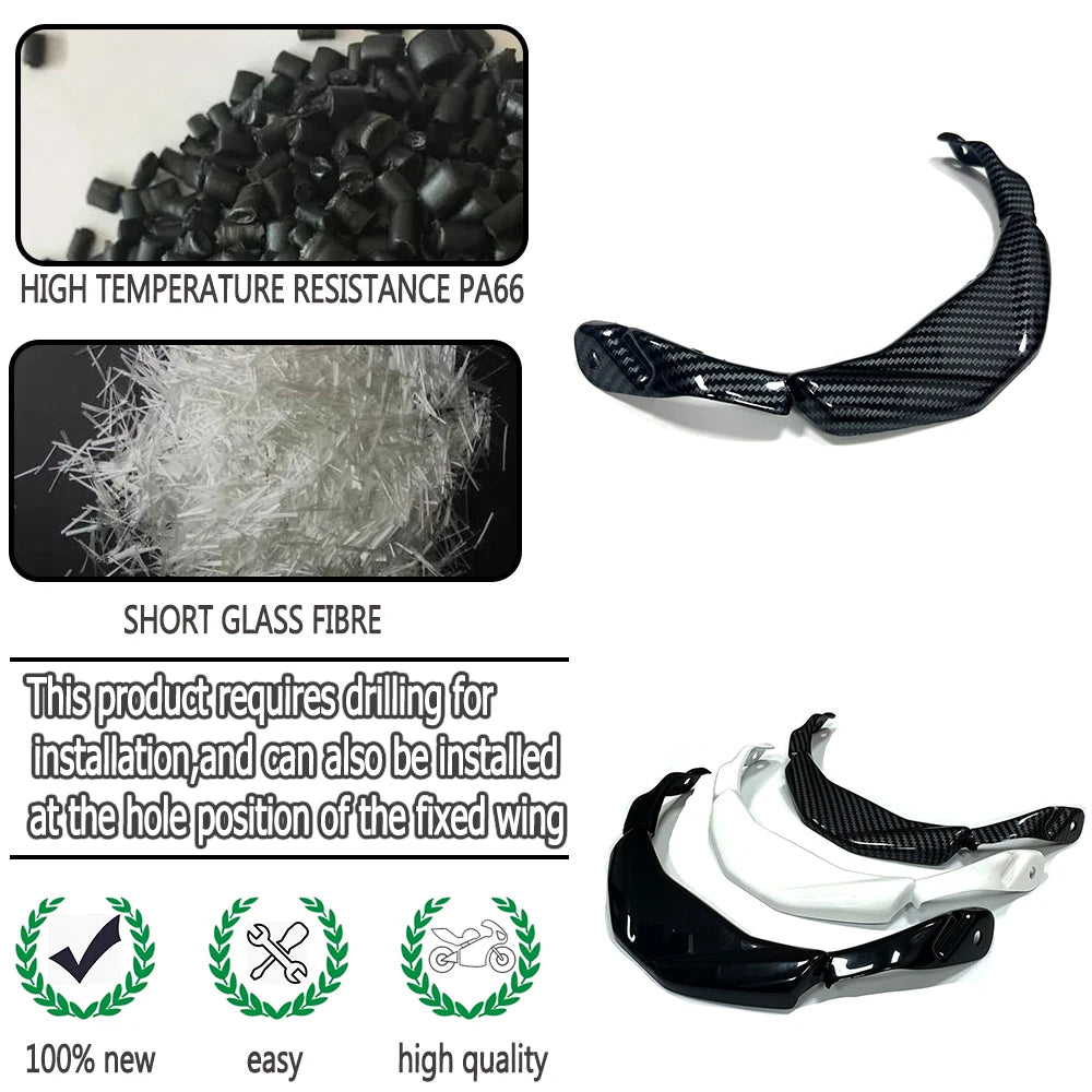 For BMW S1000RR M1000RR 2019–2022 — Front Fairing Lip Winglets