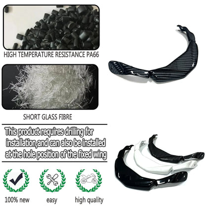 For BMW S1000RR M1000RR 2019–2022 — Front Fairing Lip Winglets