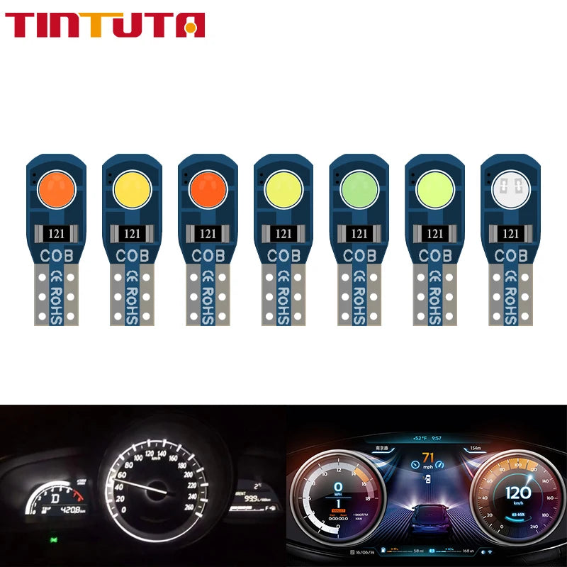 10PCS T5 W3W Bulb Cob 2SMD Interior Super Bright