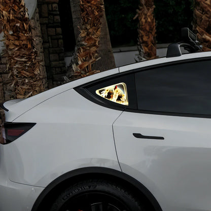 For Tesla Model 3 Y 2017–2024 RGB Rear Window Triangle Ambient