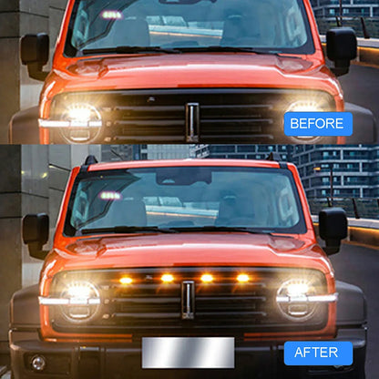 For Off Road Trunk Grille Smoked Amber White Grill Lighting
