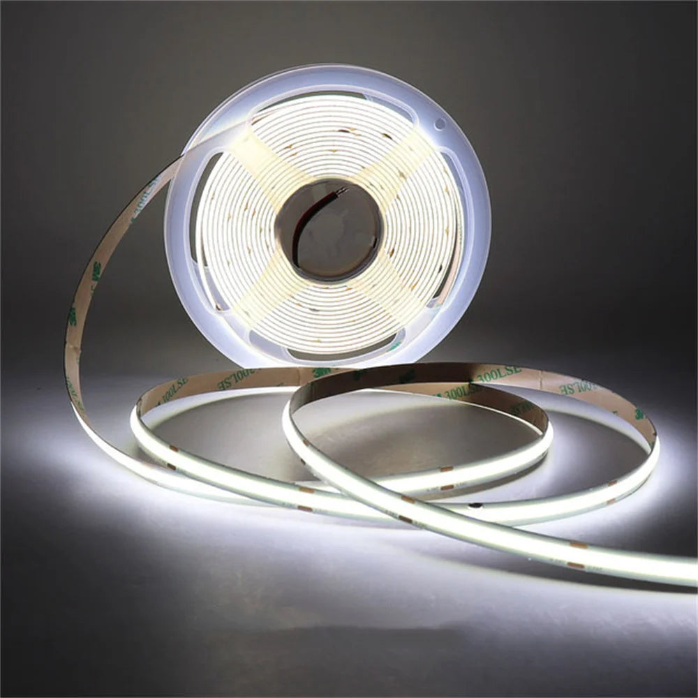 ac220v dc24v 10M Cob Strip Density Flexible Warm Nature