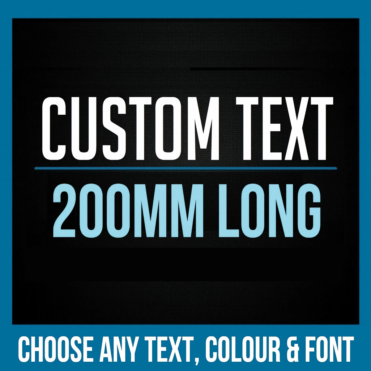 Custom Sticker Vinyl Decal 200MM Long Text Font Name