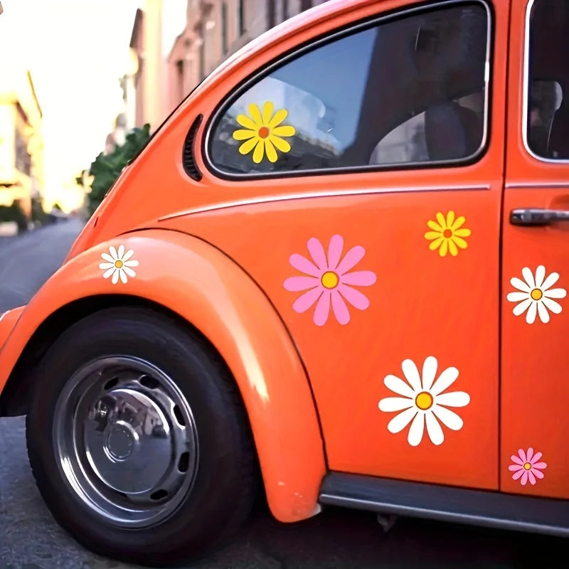 For Auto Rear Window Creative 5PCS self-adhesive Daisy Stickers