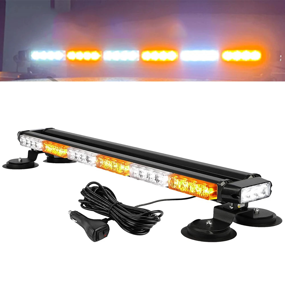 75CM Yellow White Strobe Flashing Bar Intensity Emergency Warning
