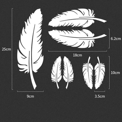 Sticker Feather Leaves Creative Bumper Rear Window Decals