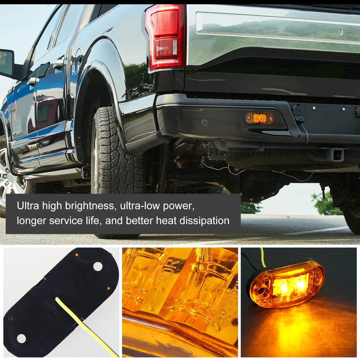 For Trailer Pack Durable Side Marker Trucks Caravan Clearance