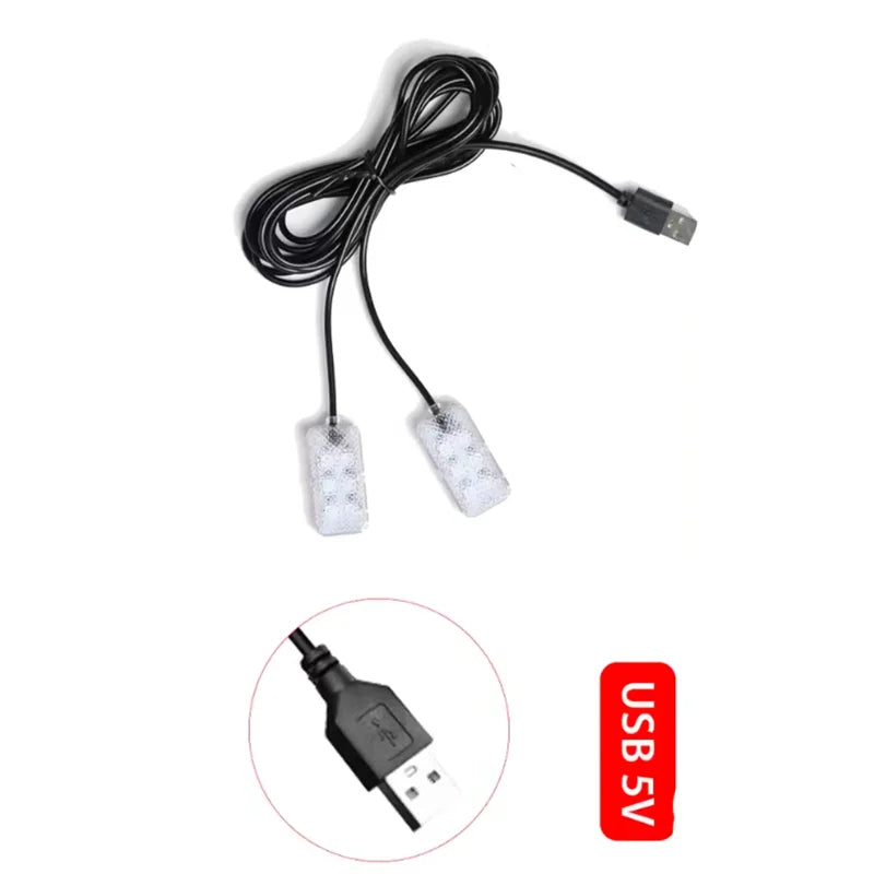 Foot Ambient USB Cigarette Lighter Backlight Music Control APP