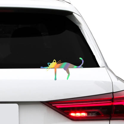 Funny Cat Stickers Vinyl Decal Reflective Body Windows Windshield