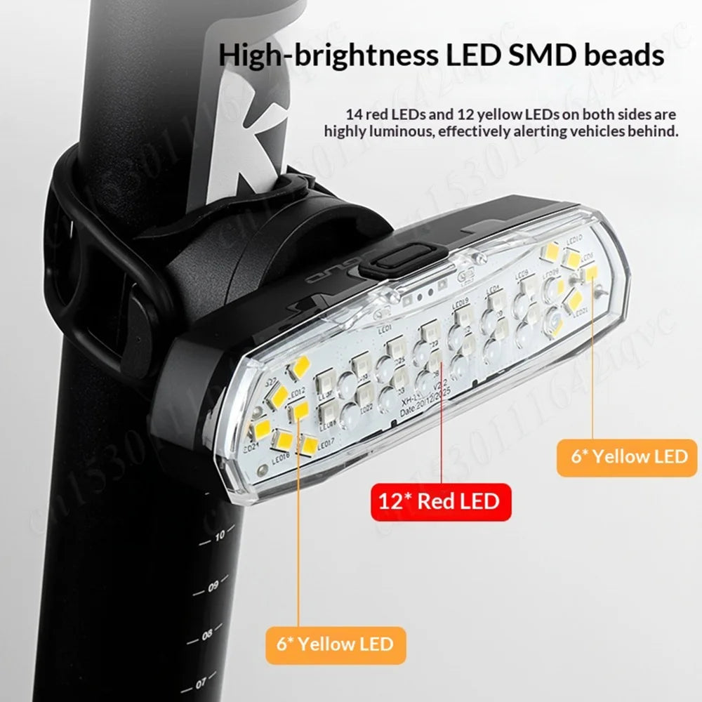 For Outdoor Travel Cycling Waterproof Turn Signal Taillight