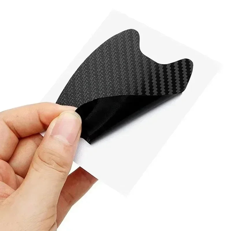 4PCS Set Door Sticker Carbon Fiber Scratches Resistant Cover