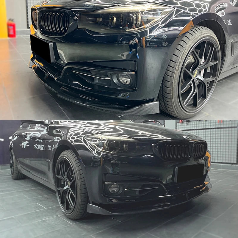 For BMW 3 Series Gt F34 2015-2019 Gloss Black ABS Front Bumper