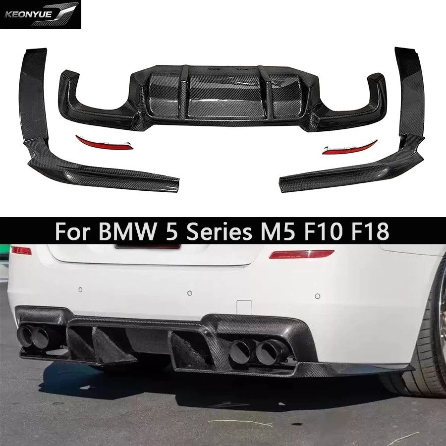 For BMW 5 Series M5 F10 F18 Carbon Fiber Back Lip Rear Bumper