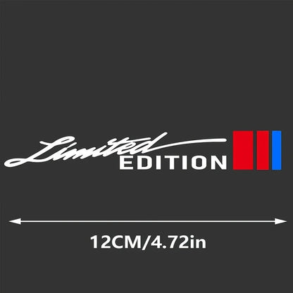 2PC Limited Edition Matte Red Blue Stripes Vinyl Stickers