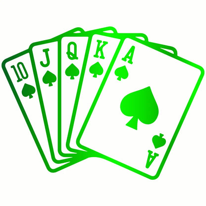 Sticker Fashion Classic Modern Poker Pattern Motorcycle