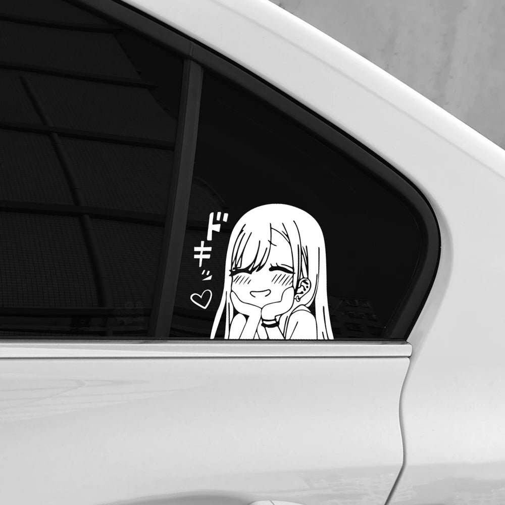 Window Sticker Sweet Girls Cartoon Graphics Rear Windshield