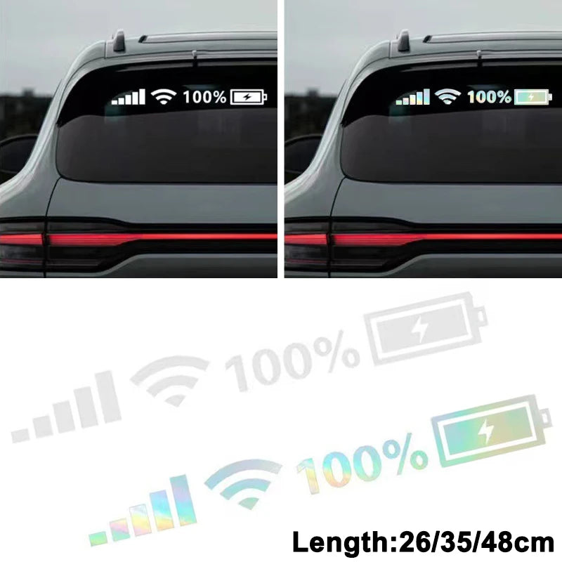 Stickers Wifi Battery Level Signal Vinyl Reflective Sticker