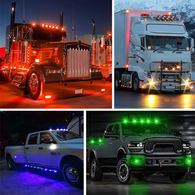 Round Trailer Side Marker Indicators External Trucks Clearance