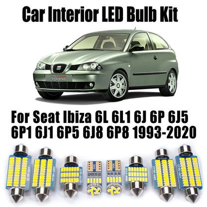 For SEAT Ibiza 6L 6L1 6J Interior Map Dome Luggage Reading Bulbs
