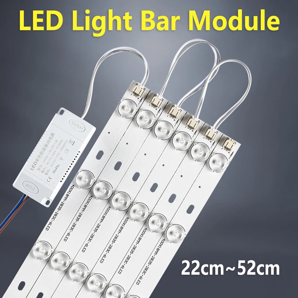 For Ceiling Light 22CM 31CM 41CM Bar Module 220V 52CM Brightness