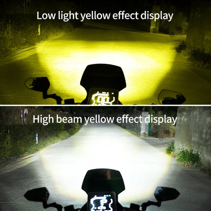 For Motorcycle Dual Color Bright Headlight Bulb H4 ba20d Base