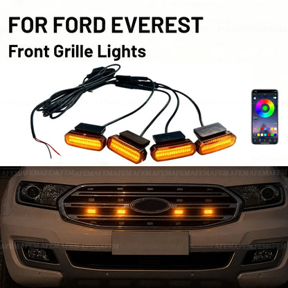 For Ford Everest Front Grille 12V Daytime Running Wheel Eyebrow
