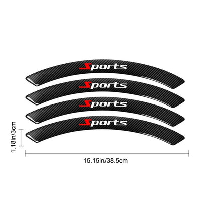 4PCS Carbon Fiber Protection Wheel Eyebrow Edge Guard