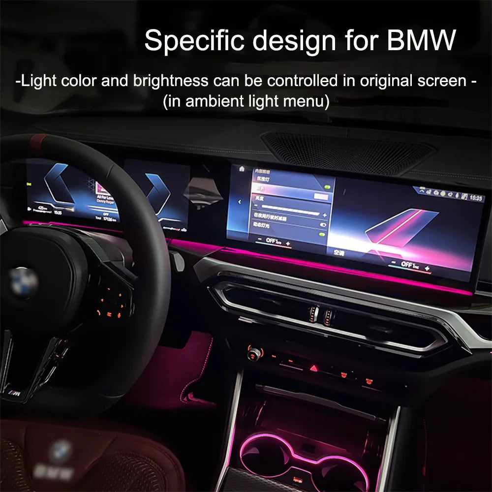 For BMW Curved Display X5 X6 Upgrade RGB Sync Ambient Lighting