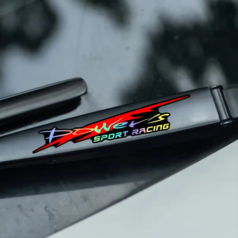2PCS Sport Stickers Waterproof Sunproof Durable Colorful Laser