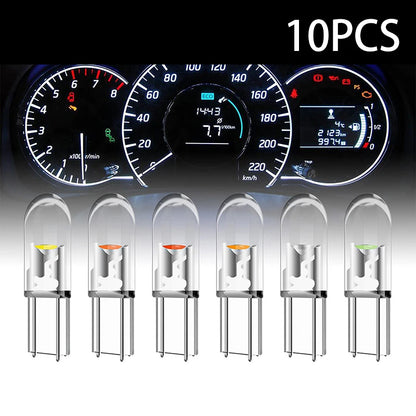10PCS T5 Super Bright Cob Wedge Dashboard Gauge Warning