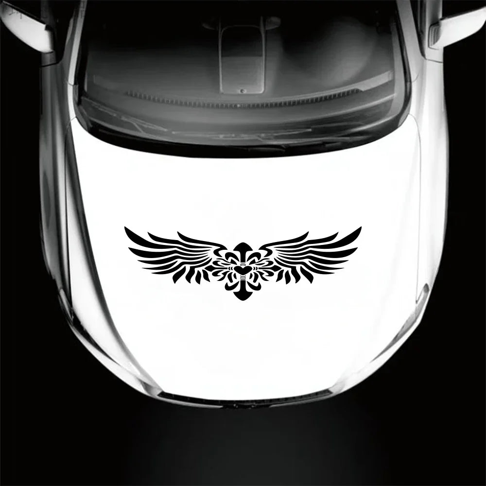 For Hood Body Door Windows Auto Hood Stickers 70x22cm Angel
