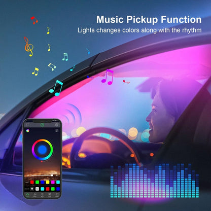 Colorful RGB Interior Strip Acrylic Ambient Neon Dashboard