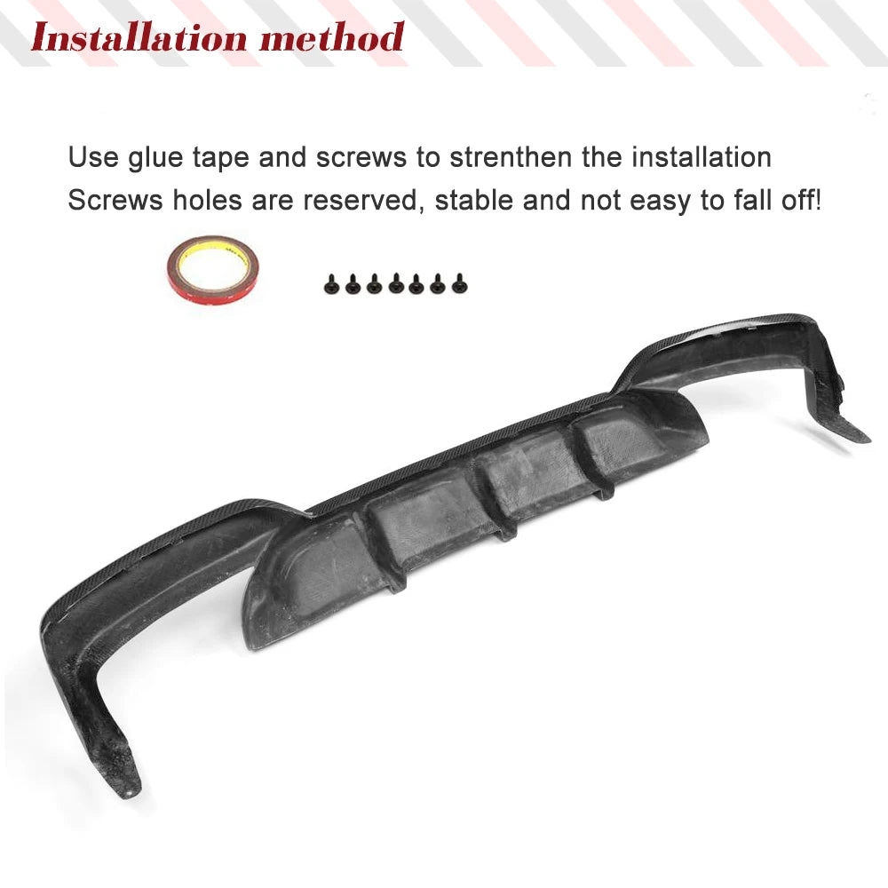 For BMW F06 F12 F13 M6 Carbon Fiber Frp Rear Bumper Diffuser